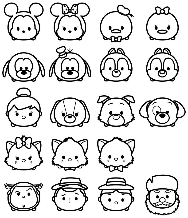ディズニーツムツム 消しゴムはんこ 掲載用イラスト Ad Chiaki