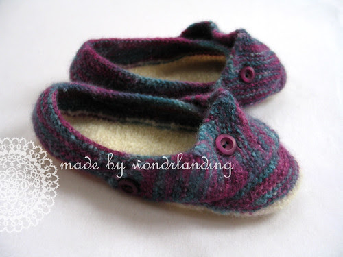 Felted ruffled balerinas