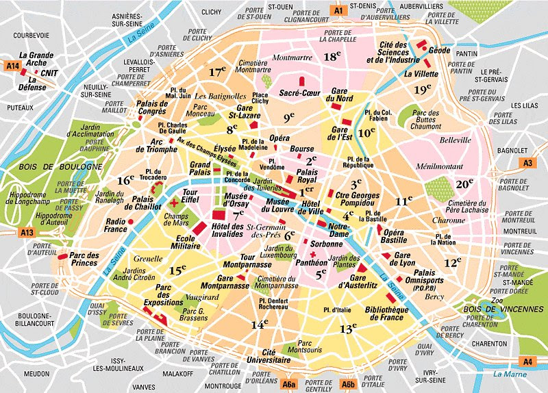 Paris Arrondissement Map Printable