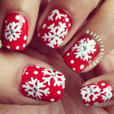 red green white christmas nail art designs ideas