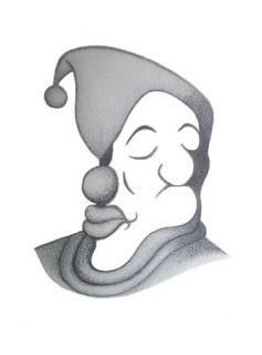 clown or sleeping man