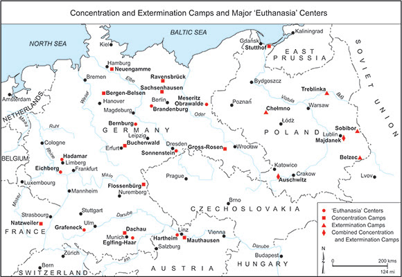 Map Of Germany Concentration Camps GHDI   Map