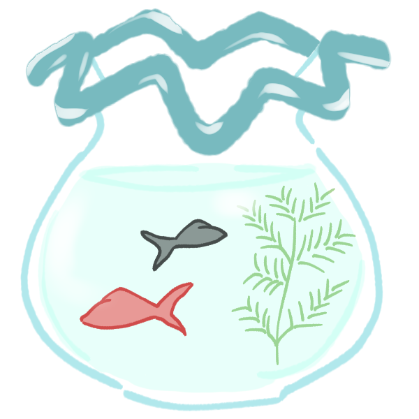金魚鉢に入った金魚のイラスト かわいいフリー素材が無料のイラストレイン