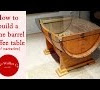 Bourbon Barrel Coffee Table / Whiskey Barrel Coffee Table River Drive Free Shipping Vintage Gentlemen - Imperfections in wood and gaps between staves are normal.