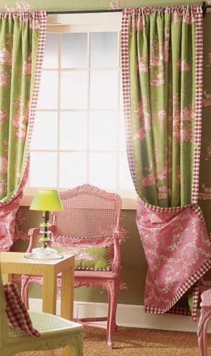 two pairs of unlined drapes