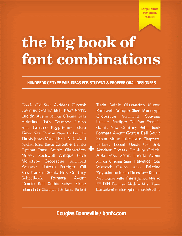 The Big Book Of Font Combinations Bonfx