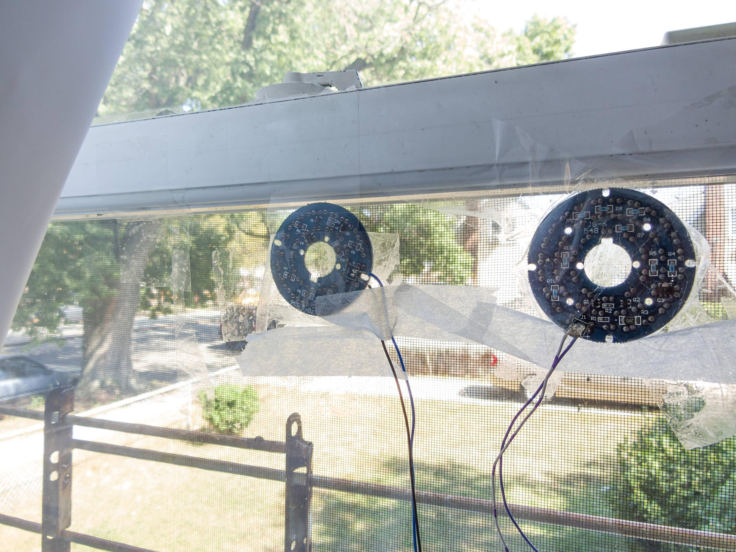How to use a IR security camera behind a glass window ...
