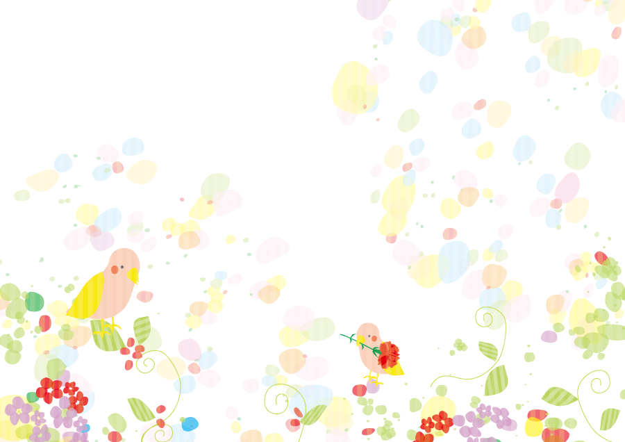 フリーイラスト 花と小鳥の背景でアハ体験 Gahag 著作権フリー写真 イラスト素材集