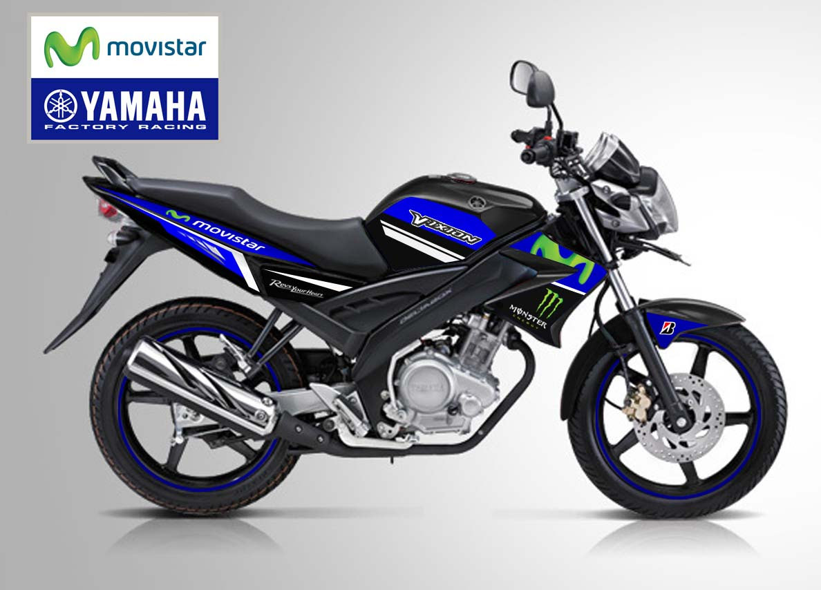 Grafis Inspirasi Yamaha Old Vixion Black - MOVISTAR Motogp 
