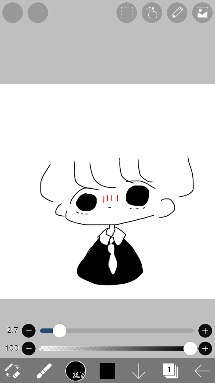 携帯で ゆるい絵の簡単な描き方 イラスト きょうはなにをしよう