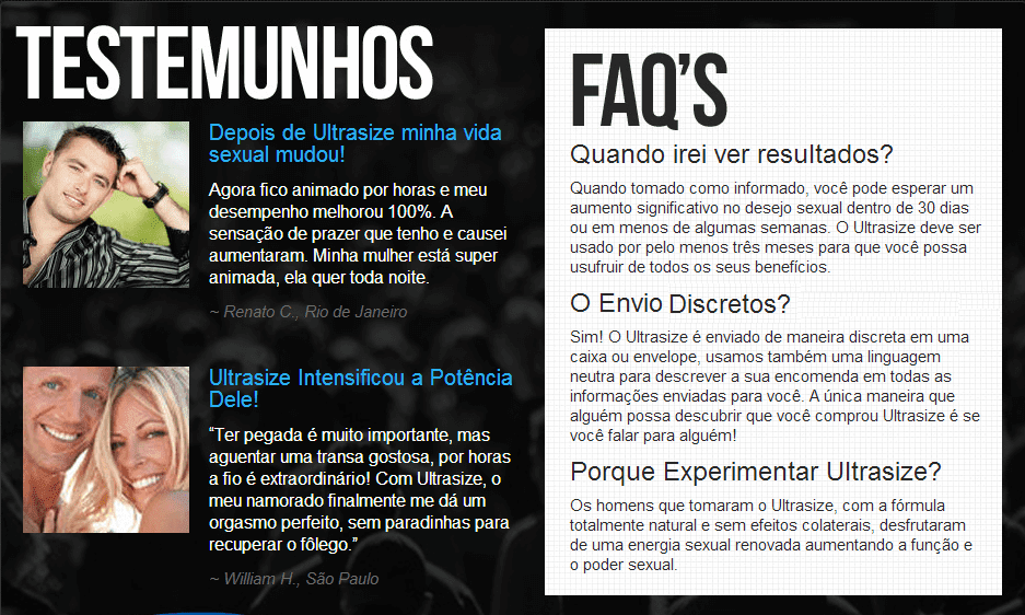SUPLEMENTO ULTRASIZE POTENCIALIZADOR SEXUAL E CRESCIMENTO PENIANO