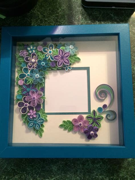 quilled shadow box frame  ginny huff  quilled frames