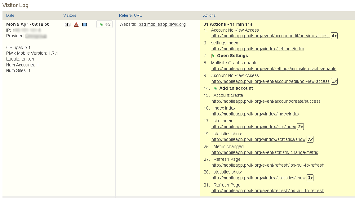 How to track Mobile apps usage (clicks, phones, errors ...