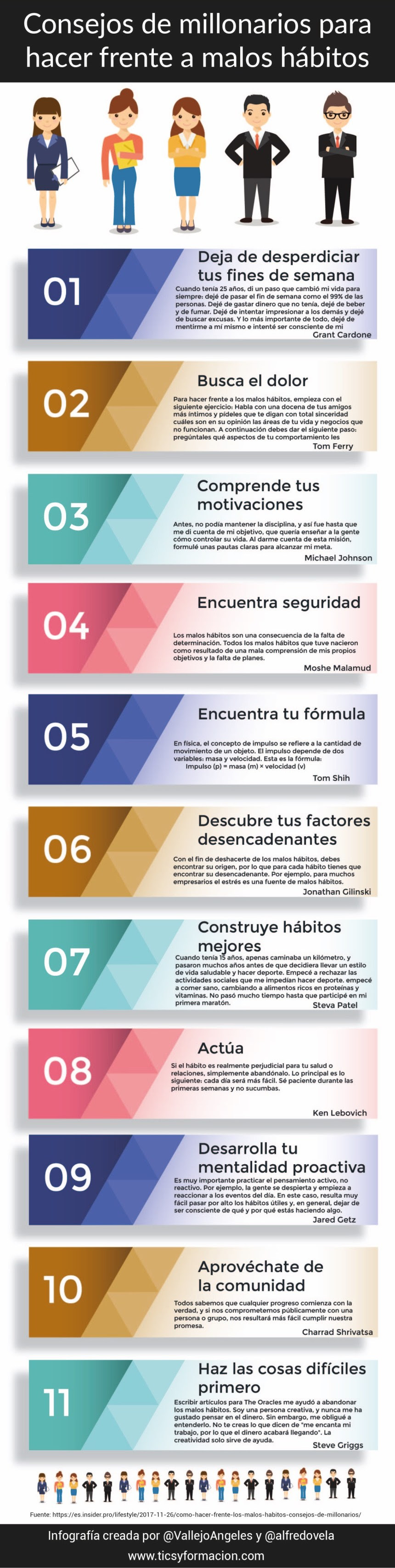 Consejos de millonarios para hacer frente a malos hábitos
