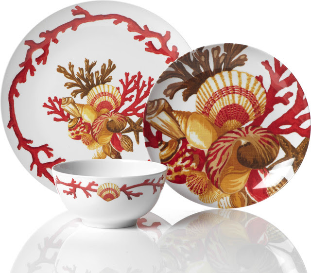 Del Mar Dinnerware - Coral - contemporary - dinnerware - - by Z ...