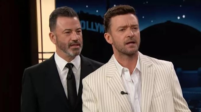 Justin Timberlake swaps places with Jimmy Kimmel on his late-night show