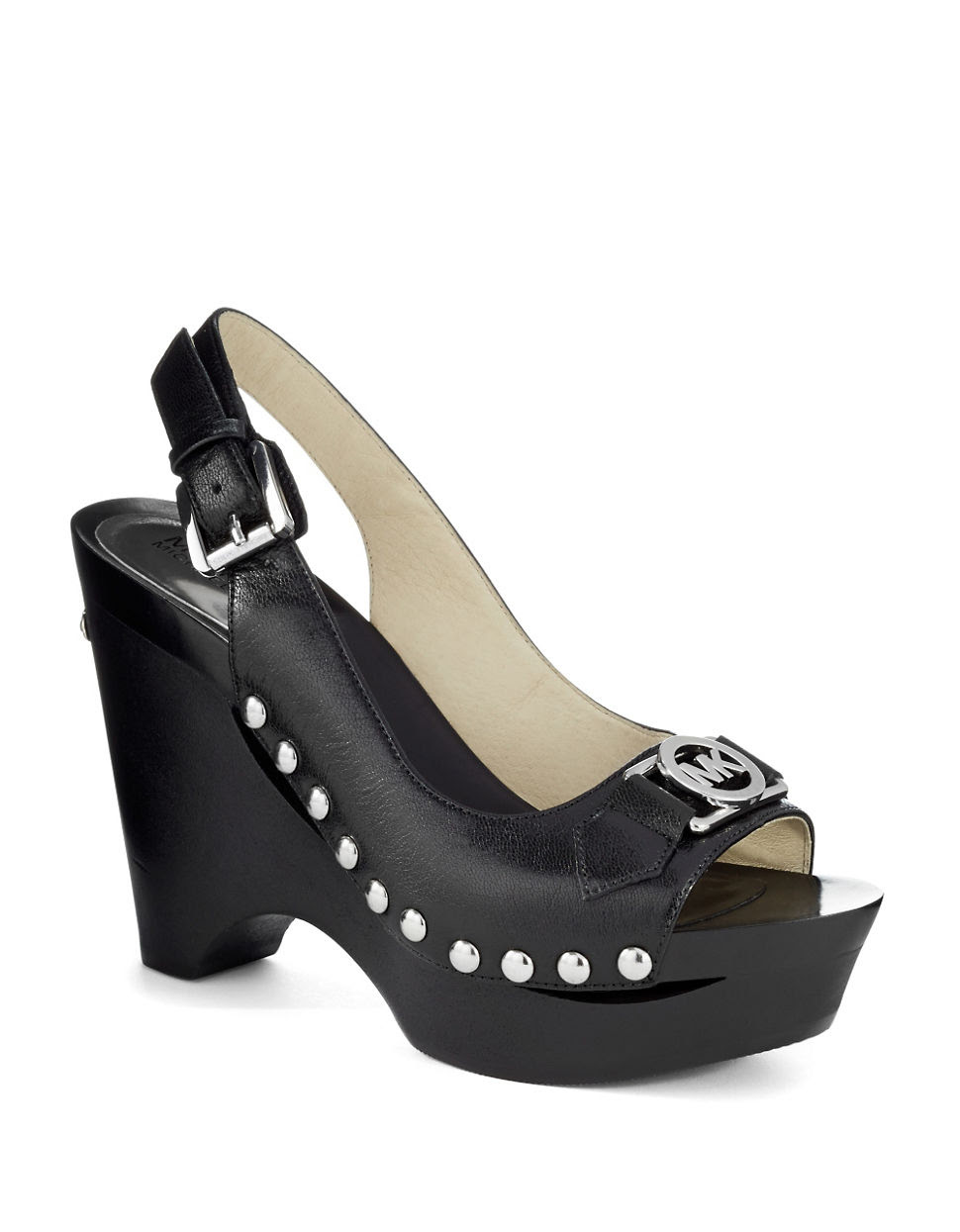 Michael Michael Kors Charm Slingback Sandals in Black