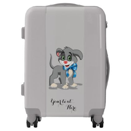 Heart Nose Puppy Cartoon Luggage