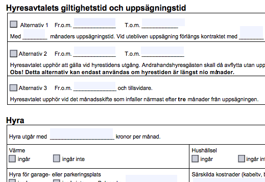 Andrahandskontrakt Gratis Mall Bopunkten