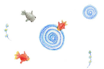 A 鳥 家 Atelier 金魚モチーフ写し