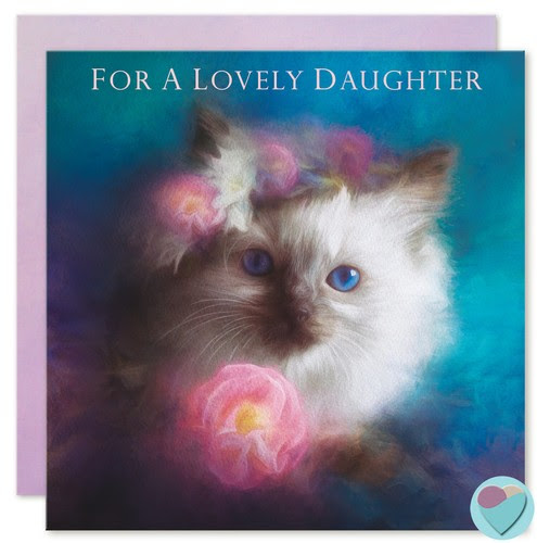 Fetes Occasions Speciales Chat Carte Joyeux Anniversaire Mignon Chaton Fleur Couronne Ou De Ragdoll Cat Lover Cartes De Voeux Papeterie