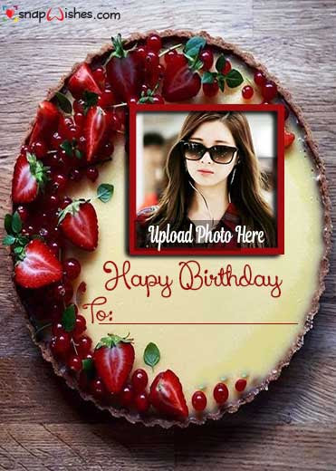 Happy Birthday Chocolate Cake With Name Edit Photo Name Photo Card Maker