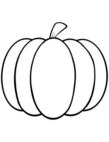 Simple Pumpkin Coloring Page Free Printable Coloring Pages