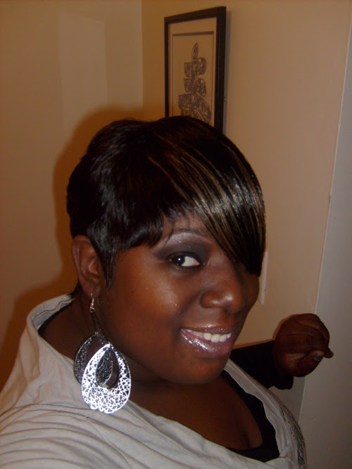 Rockin' the 27 piece-cap hair weave for fall. I'm in Baltimore, 