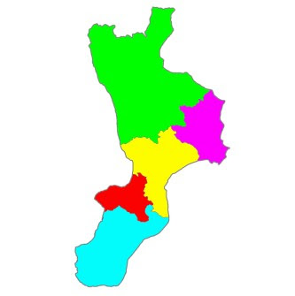 Cartina Delle Province Della Calabria