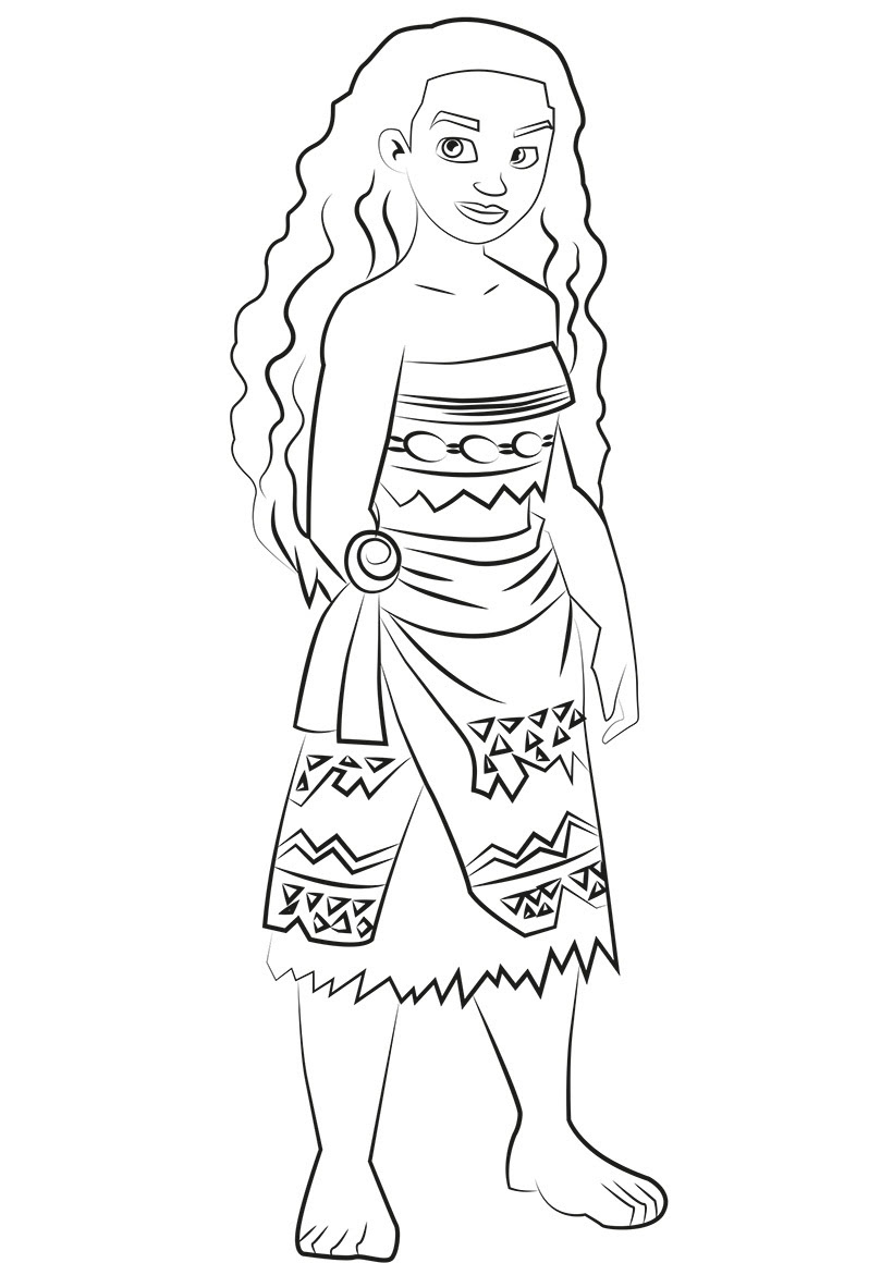 Moana coloring pages to download and print for free
