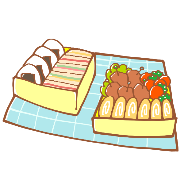 ピクニックのお弁当のイラスト かわいいフリー素材が無料のイラストレイン