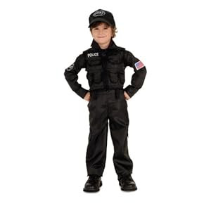Kids SWAT Police Boys Cops Outfit Halloween Costume