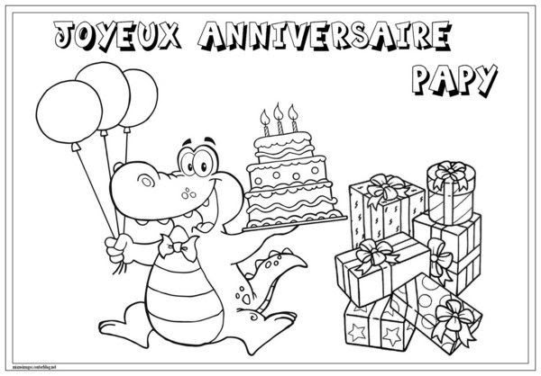 Anniversaire Coloriage Joyeux Anniversaire Papy