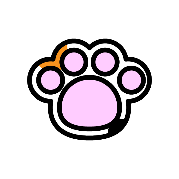 かわいい猫の肉球の無料イラスト 商用フリー オイデ43