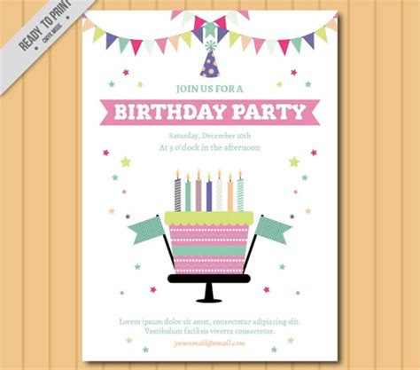  birthday invitation card template 27 free premium download