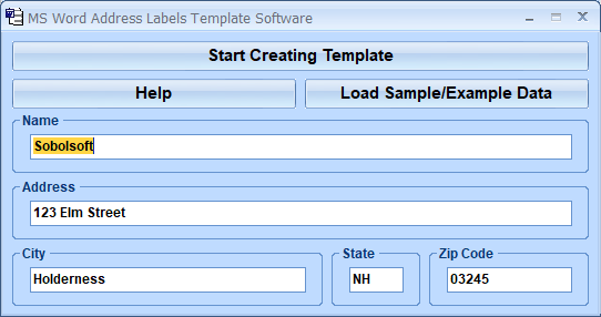 MS Word Address Labels Template Software full Windows 7 screenshot - Windows 7 Download