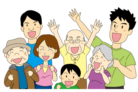 マラソン大会の沿道で応援する人たちイラスト Free Illustration