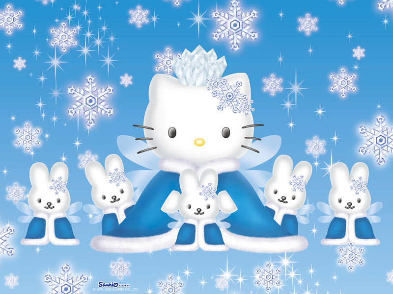 blue hello kitty wallpaper