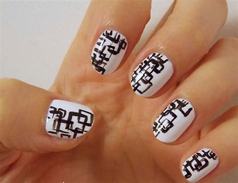 black  white manicure ideas