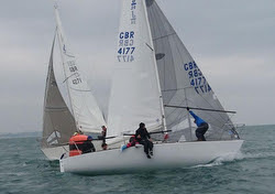 J/24 sailing Autumn Cup in Parkstone, England