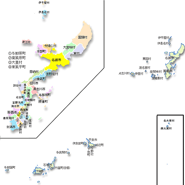 都道府県地図 沖縄県