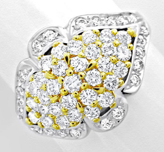 Foto 2, Brillant-Ring Bicolor River 1A-Top-Brillanz Luxus! Neu!, S8187