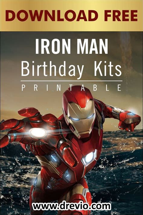 Iron man invites you to my birthday party! free printable iron man birthday party kits templates iron man