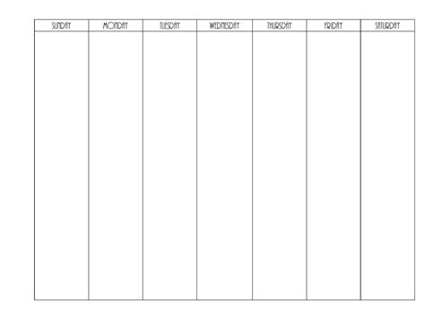  clear calendar one week template calendar printables free templates