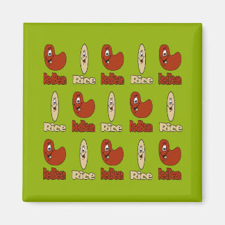 Red Beans and Rice 2 Inch Square Magnet