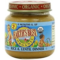 Earth's Best 2nd Rice and Lentil Dinner,  4 Ounce