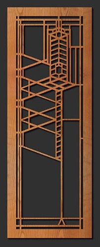Frank Lloyd Wright Robie Art Glass Window B Wall Element Cherry