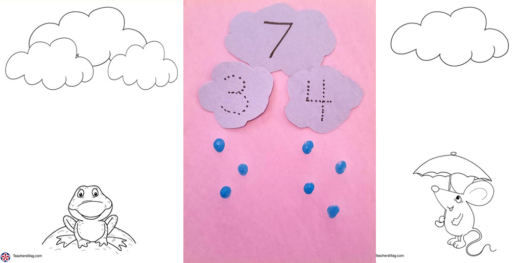 Weather-Themed Math Activity with Rain Clouds. TeachersMag.com
