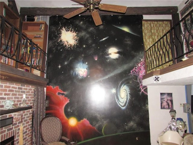 Living room space mural 