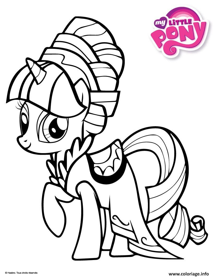  Coloriage  Princesse rarity habille my  little  pony  